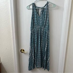 CAbi Blue Midi Dress V Neck Sleeveless